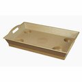 Little Butler TRAYLWICK-6 PVC Serving Tray, Wicker - Large, 6PK TRAYLWICK/6